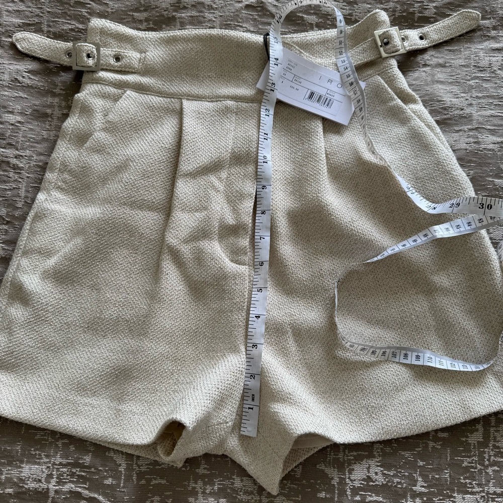 NWT! IRO Cream Women's Shorts, High Waisted, Size 36 - Picture 7 of 11